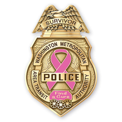 Special Purpose "Find A Cure" Metro Transit Police Badge